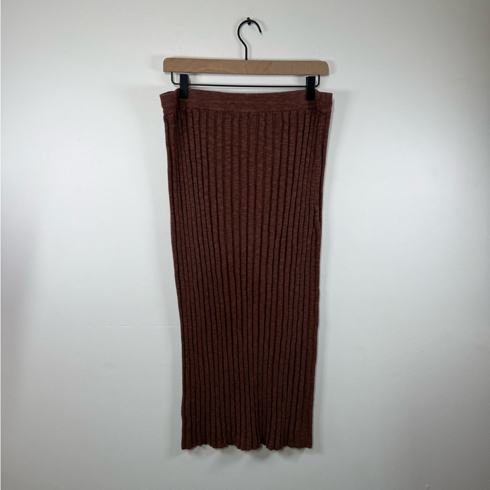 Free People Veda Sweater Skirt & Vest Set Chocolate Brown - Picture 4 of 10